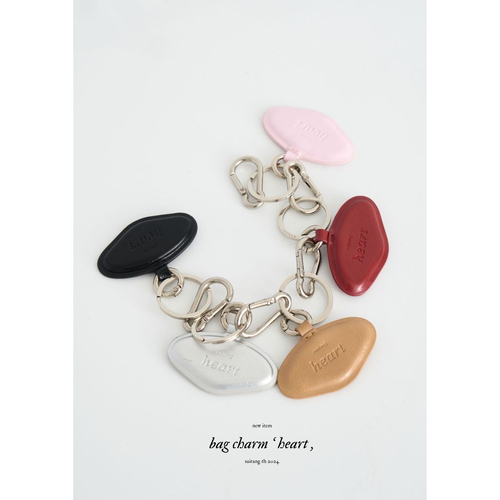 พวงกุญแจ bag charm ‘ heart , new item saitang th 2024