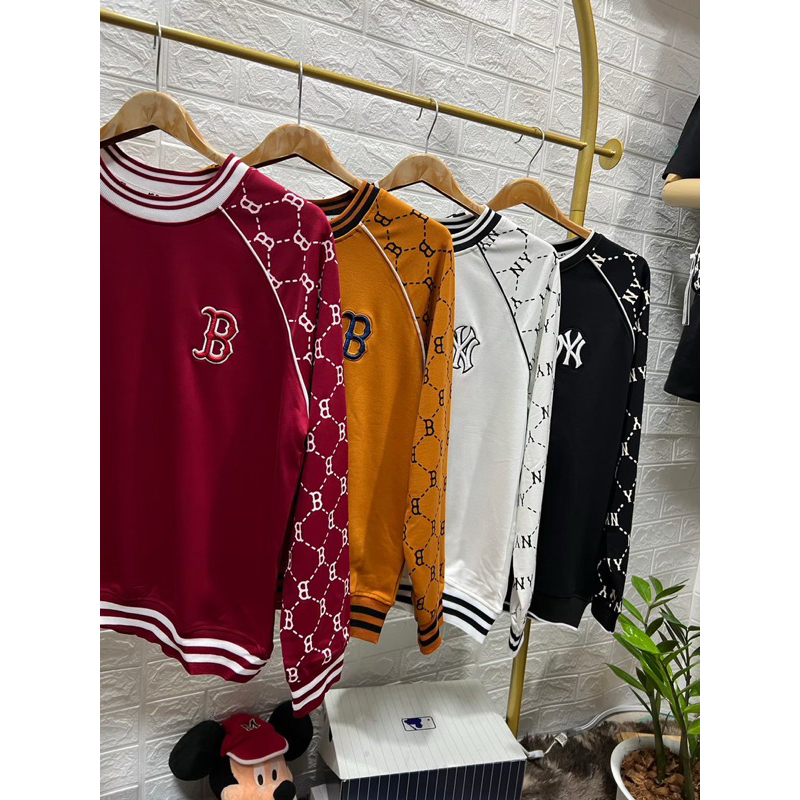 สเวตเตอร์MLB_เสื้อกันหนาว เสื้อแขนยาว ปักลายโลโก้ สินค้าพร้อมส่ง🇰🇷