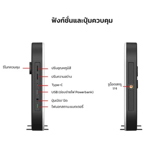 Moreno ไฟเสริมถ่ายรูป อุปกรณ์สำหรับเซลฟี่ ไลฟ์สด ถ่ายภาพ ปรับแสงได้ 3 แสง 8000 mAh