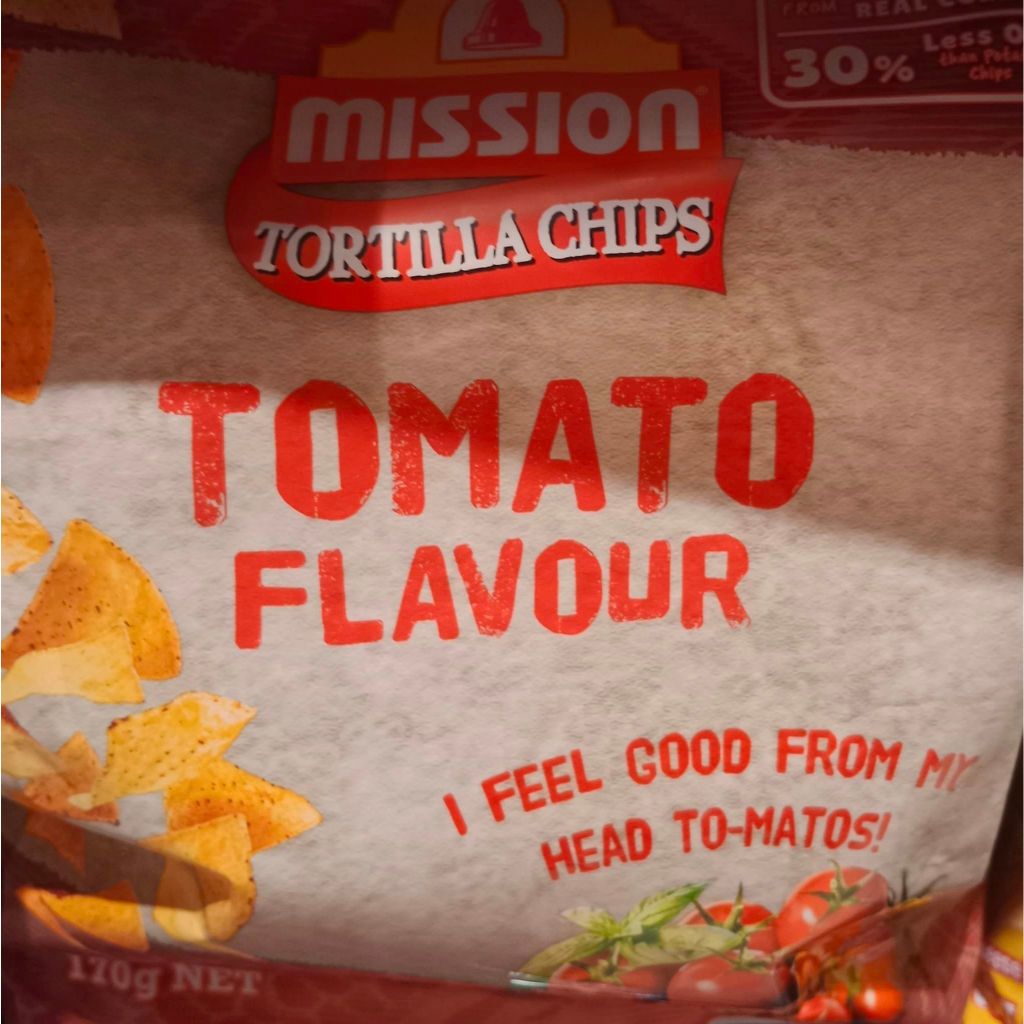 MISSION ***XL BAG*** Tomato Flavour Nachos / Tortilla Chips / Crisps 170g