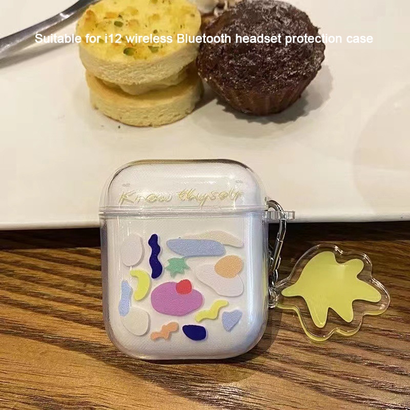 เคส สำหรับ ฝาครอบป้องกันหูฟังสไตล์เกาหลีเคสหูฟังป้องกันการตกแบบใส เคสป้องกันหูฟัง Bluetooth พร้อมจี้ เหมาะสำหรับ i12 ราคา ถูกที่สุด ดีลบีเคเค แกลเลอรีภาพที่ 6