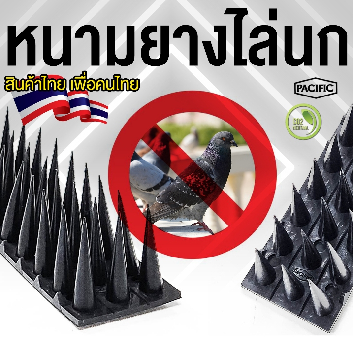 หนามยางไล่นก ยาว 42 cm แปซิฟิค PACIFIC ไล่นกพิราบ ANTI-BIRD RUBBER SPIKE ไล่นกพิราบ กันนก