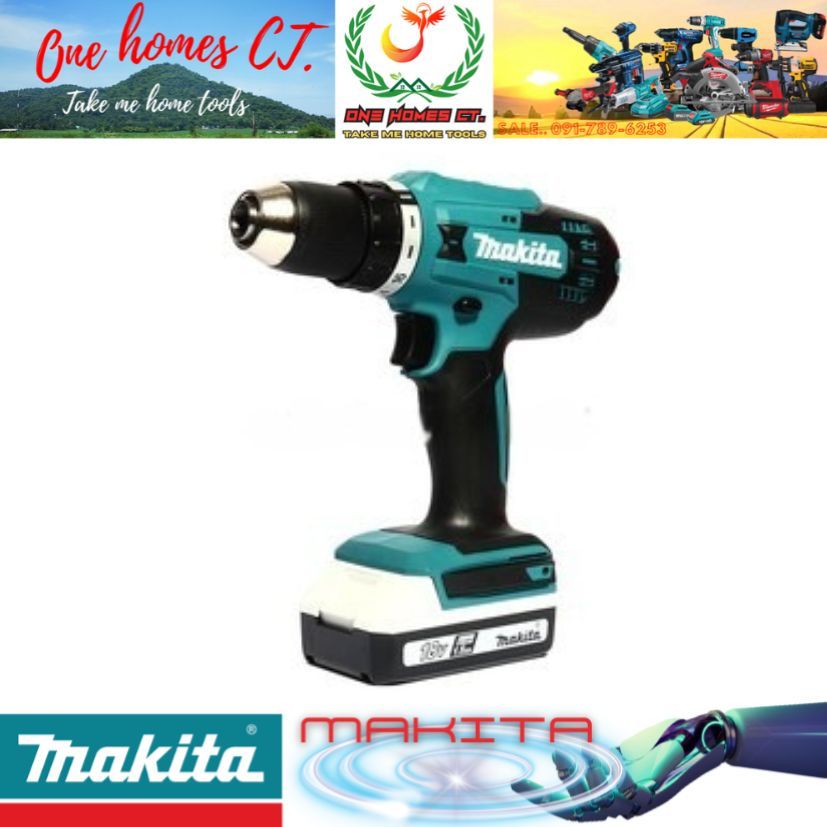 MAKITA รุ่น DF488DWE  ชุดสว่านไขควงไร้สาย 18 โวลต์ (G-TYPE) MAKITA (สินค้ามีคุณภาพ..พร้อมจัดส่ง..) #