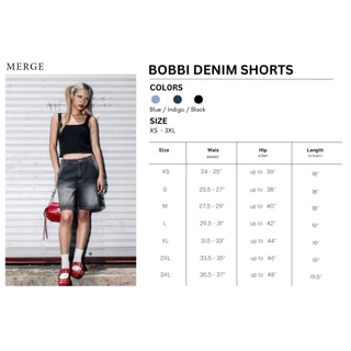 Merge Official - Bobbi Denim Shorts (พร้อมส่ง)