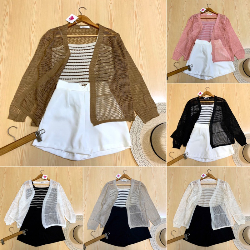 LILY ชุดเซ็ต*มีขายแยก[เสื้อคลุม+สายเดี่ยว+กางเกง] นำเข้า เสื้อสายเดี่ยว เสื้อคลุม กางเกงขาสั้น ชุดเซ็ตสวยๆ ชุดน่ารักๆ