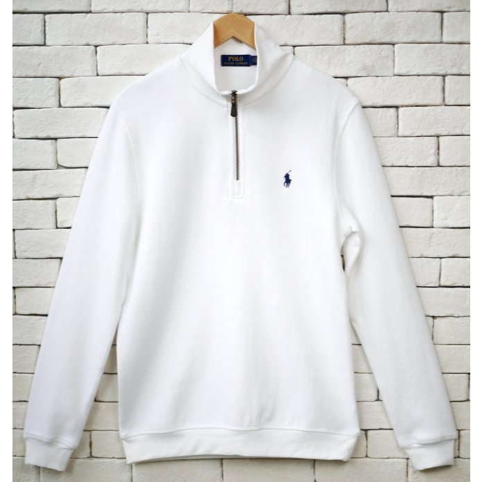 POLO RALPH LAUREN COTTON QUARTER-ZIP SWEATER