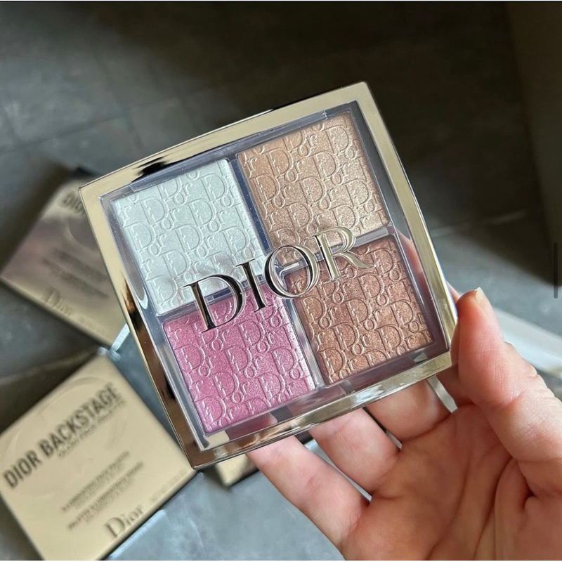 (พร้อมส่ง/ได้ถุง+โบว์) Dior Back Stage Glow Face Palette สี 001 ในไทยไม่มีของ!