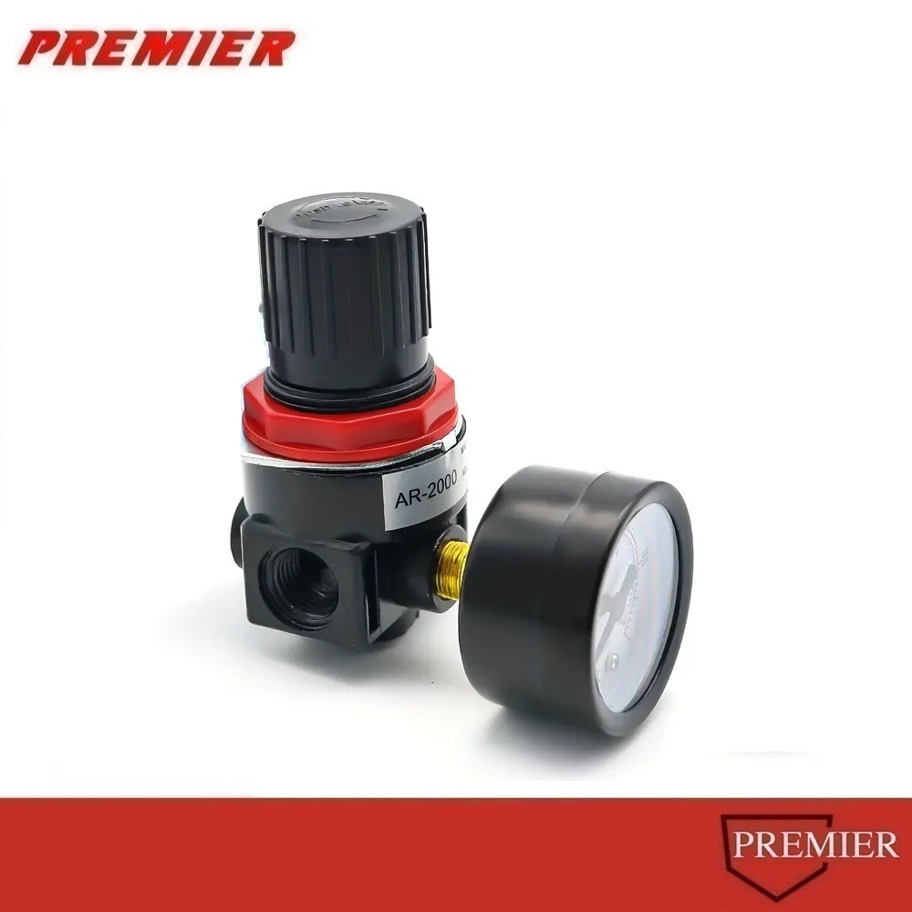 ตัวปรับแรงดันลม รุ่น AR-2000 หัวปรับแรงลม ขนาดเกลียว 1/4" (2หุน) AR2000 for caulking gun Gauge