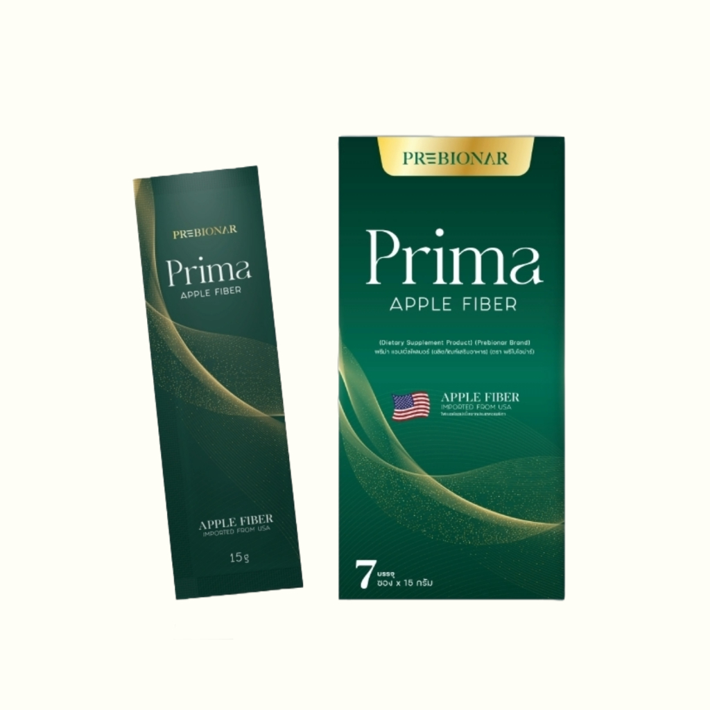 พรีม่า แอปเปิ้ลไฟเบอร์ - Prima Apple Fiber by PREBIONAR 1 กล่อง 7 ซอง