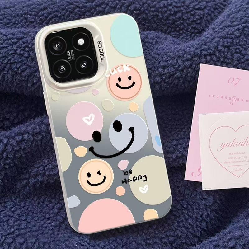 เคสแข็งหรูหรา รูปแบบรอยยิ้มน่ารัก เคสไอโฟน11 เคสiPhone16 15 14 13 12 11 Pro Max 15Plus XR XS Max 8 7Plus SE เคสไอโฟน13