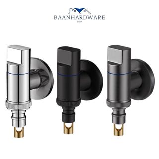 BAANHARDWARE ก๊อกน้ำ ไส้วาล์วทองเหลือง แบบติดผนัง สําหรับเครื่องซักผ้า แบบติดผนัง MA-D-012