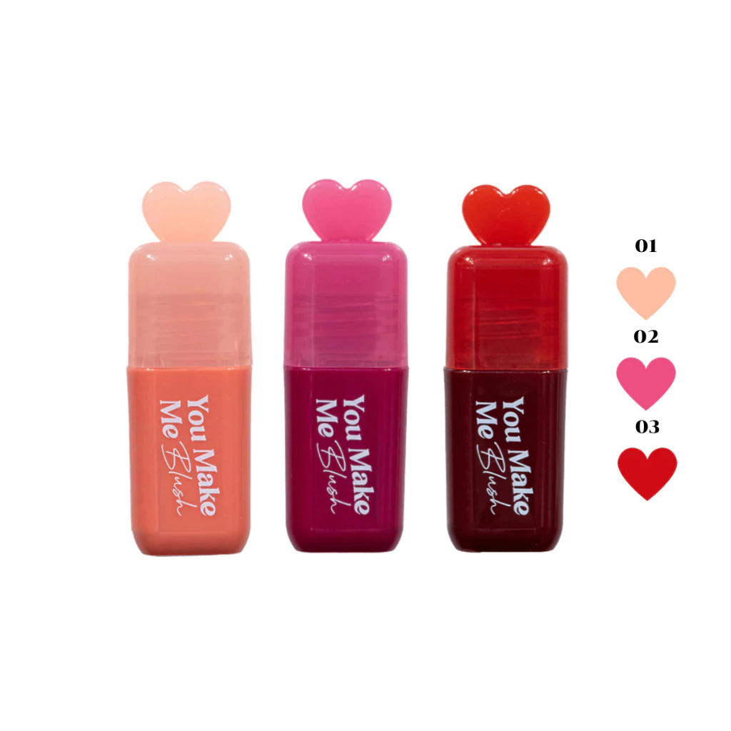Charmiss You Make Me Blush Liquid Blush On 3.5ml บลัชน้ำมินิฮาร์ท แก้มละมุน เบลอผิว ติดทน กันน้ำ
