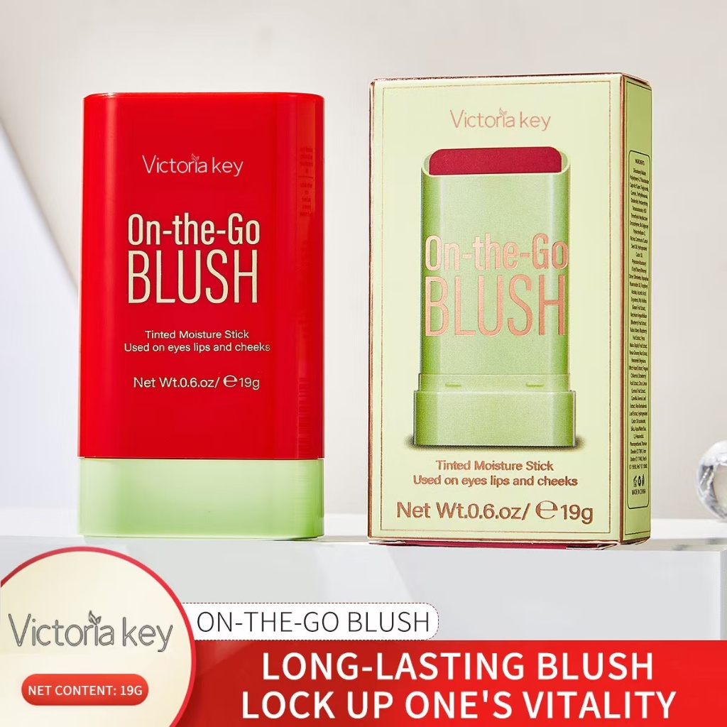 ยอดนิยม Victoria key เมคอัพบลัชครีมลิปกลอสและแก้ม dual-use rouge บลัชออนแบบแท่ง