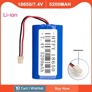 แบตเตอรี่ แพ็ค 18650 2ก้อน 7.4v 5200mah พร้อมแผ่นป้องกัน สาย…
