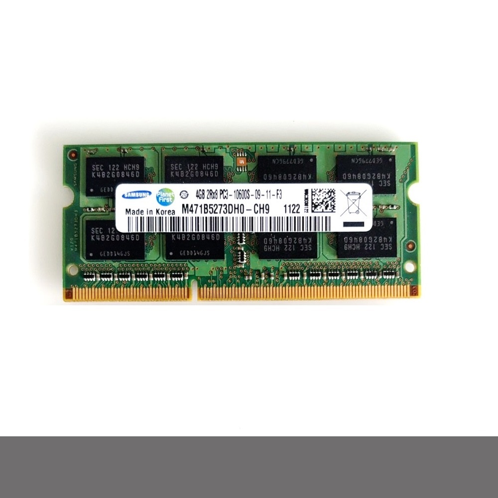 แรมหน่วยความจําแล็ปท็อป โน้ตบุ๊ก Samsung DDR3 4GB 2RX8 1333MHz PC3-10600s 204PIN SO-DIMM มือสองถอดจา