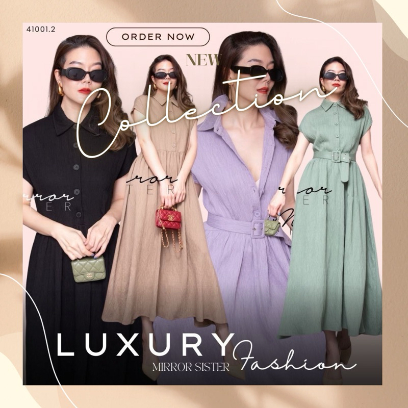 mirrorsister เดรสเชิ้ตแขนสั้น ใส่สวยง่ายeasywear