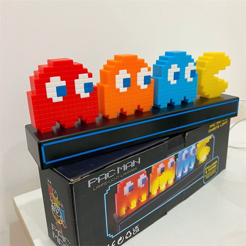 Pac Man😀 ไฟกลางคืนนอน ตกแต่งห้อง โคมไฟตั้งโต๊ะดีไซน์น่ารัก  ของขวัญวันเกิด สามารถปรับความสว่างได้