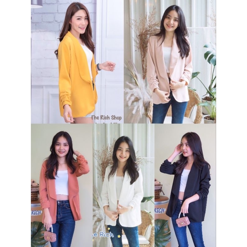 เสื้อสูทเกาหลี สไตร์ ZARA เสื้อสูทผู้หญิง สูทปกกล้วย สูททำงานbrazzer เสื้อสูทผู้หญิง