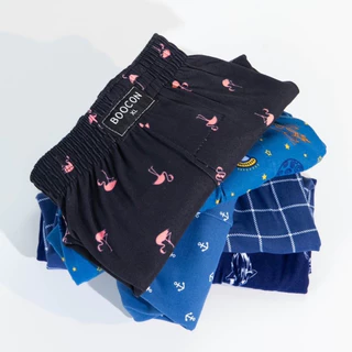 กางเกงบ๊อกเซอร์ผู้ชาย Boxer Boocon (1ตัว) พิมพ์ลาย ลายสวย คุณภาพดี ผ้านุ่มใส่สบาย ไม่ยืด ไม่ย้วย ผ้าระบายอากาศ