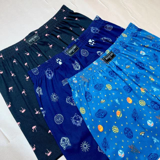 (แพ็ค3ตัว) กางเกงบ๊อกเซอร์ผู้ชาย Boxer Boocon บ็อกเซอร์พิมพ์ลาย สีโทนเข้ม คุณภาพดี เนื้อผ้านุ่มใส่สบาย ไม่ยืดไม่ย้วย
