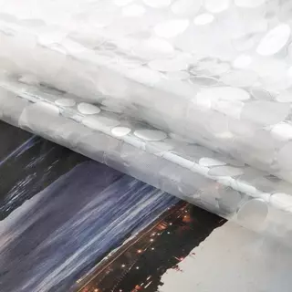 ม่านห้องน้ำ สีใส แบบใส กันน้ำ EVA ม่านอาบน้ำ 180x180cm Shower Curtains ติดตั้งง่าย แถบแม่เหล็กด้านล่าง