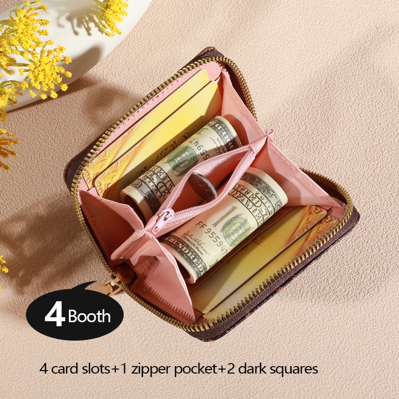 HOLO กระเป๋าตัง สุภาพสตรี กระเป๋าสตางค์ใส่เหรียญ ช่องเสียบการ์ดหลาย - รูปที่ 6