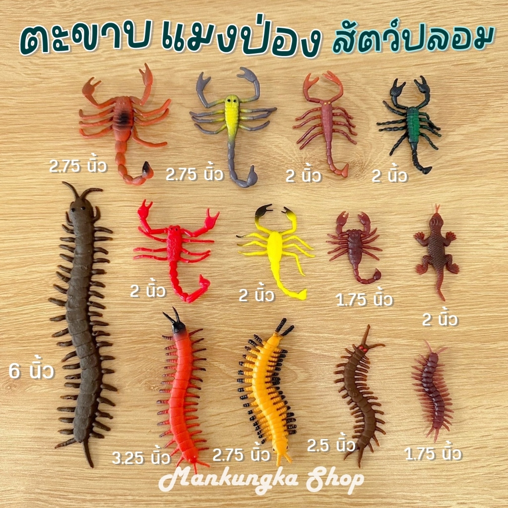 แมงป่อง ตะขาบ สัตว์มีพิษ ของเล่นปลอม สัตว์ปลอม แมลงปลอม ของเล่นแกล้งคน ของเล่นเด็ก [1]