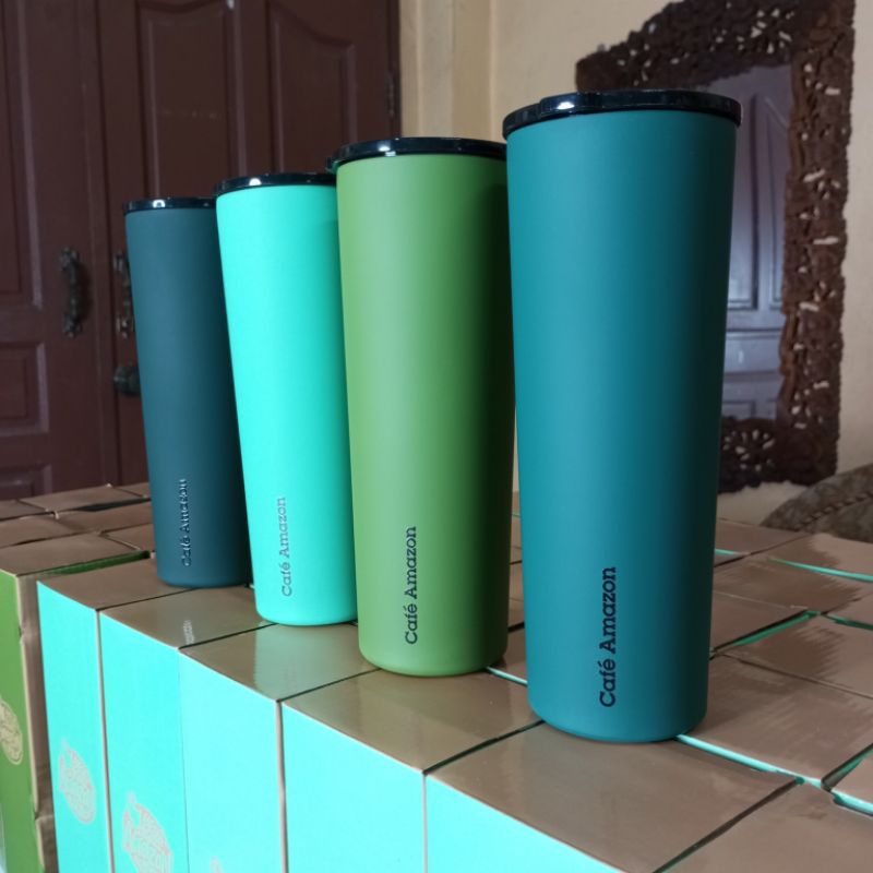 (ส่งฟรี)แก้วแสตนเลส เก็บความเย็น Cafe Amazon สินค้าพร้อมส่ง แพคอย่างดี จัดส่งไว