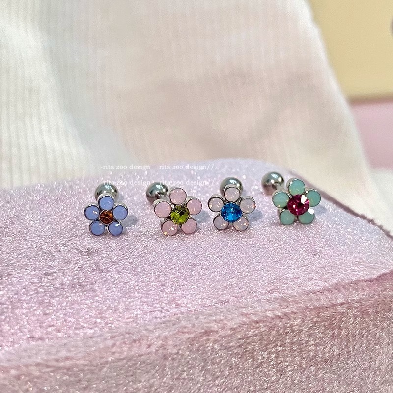 Jolie🌸 | Candy color flower earrings จิวหู ต่างหู