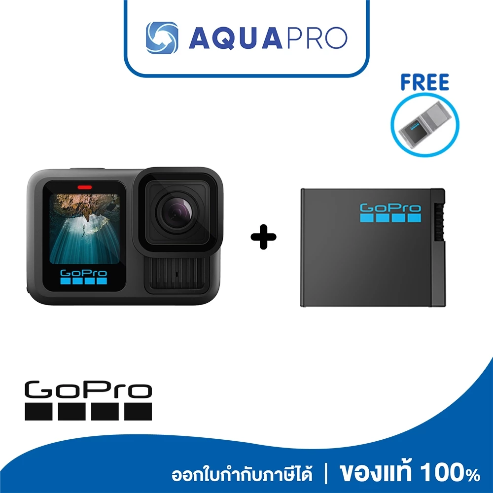 GoPro Hero 13 Black พร้อมแบตเตอรี่ Enduro 2 ก้อน