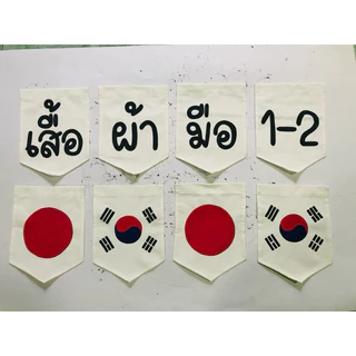 ป้ายธง ตกแต่งหน้าร้านเสื้อผ้ามือสอง ( ฟรีเชือก )เปลี่ยนฟ้อนท์ได้