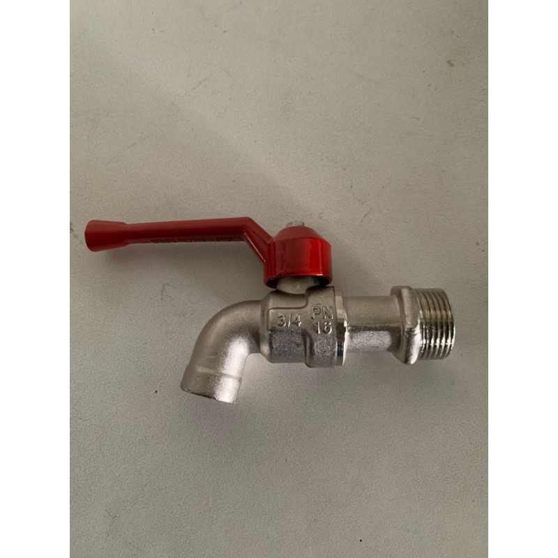 ก๊อก ก๊อกน้ำ ขนาด 3/4 , 6หุน รุ่นด้ามแดง Sanwa