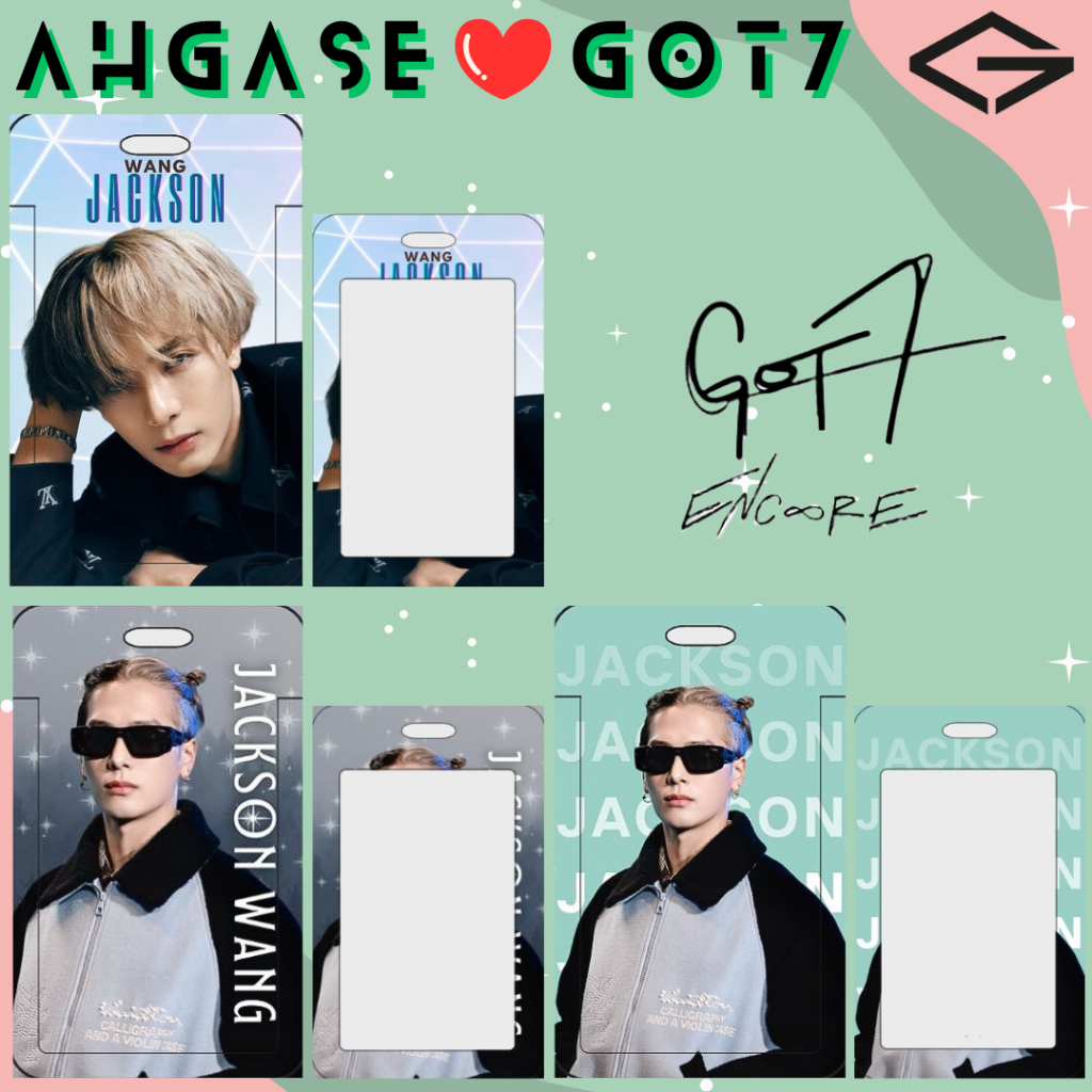 พร้อมส่ง GOT7 Jackson Card Holder พลาสติกแข็ง ABS ขนาด 7x11 cm x 0.2 cm ใส่บัตรพนักงาน ใส่การ์ด ใส่บัตรถไฟฟ้า