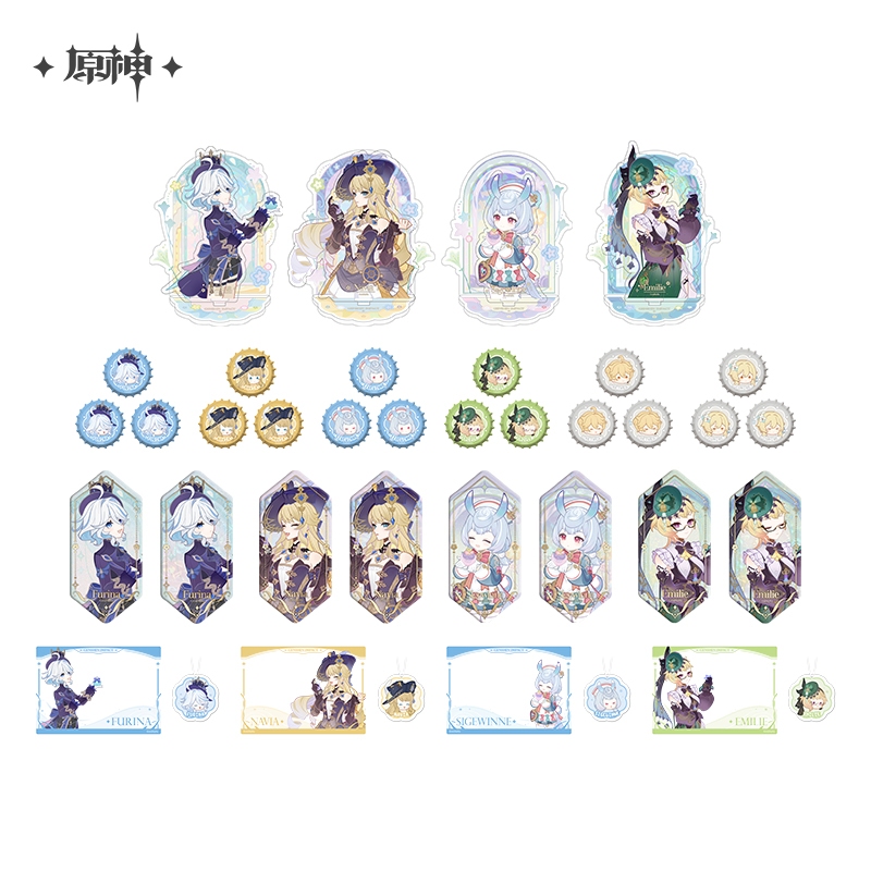 [ พร้อมส่ง / Official ] Genshin Impact Fragrant Fantasy - Badge Standee เกนชิน อิมแพค เข็มกลัด สแตนดี้ Furina Navia