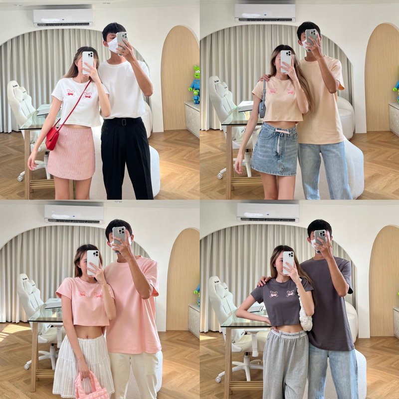 Cherry T-shirt Couple Set เสื้อยืดคู่ (133-135)