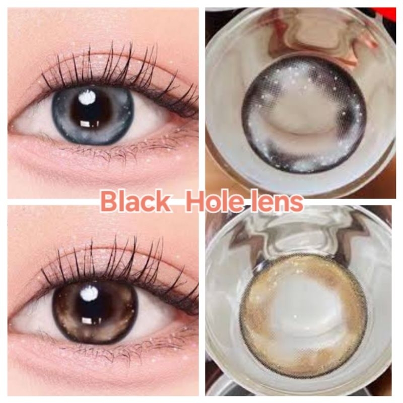 คอนแทคเลนส์ รุ่น Black Hole สีเทา/ตาล Gray/Brown มีสายตาปกติ (0.00) เปลี่ยนแทนทุกเดือน