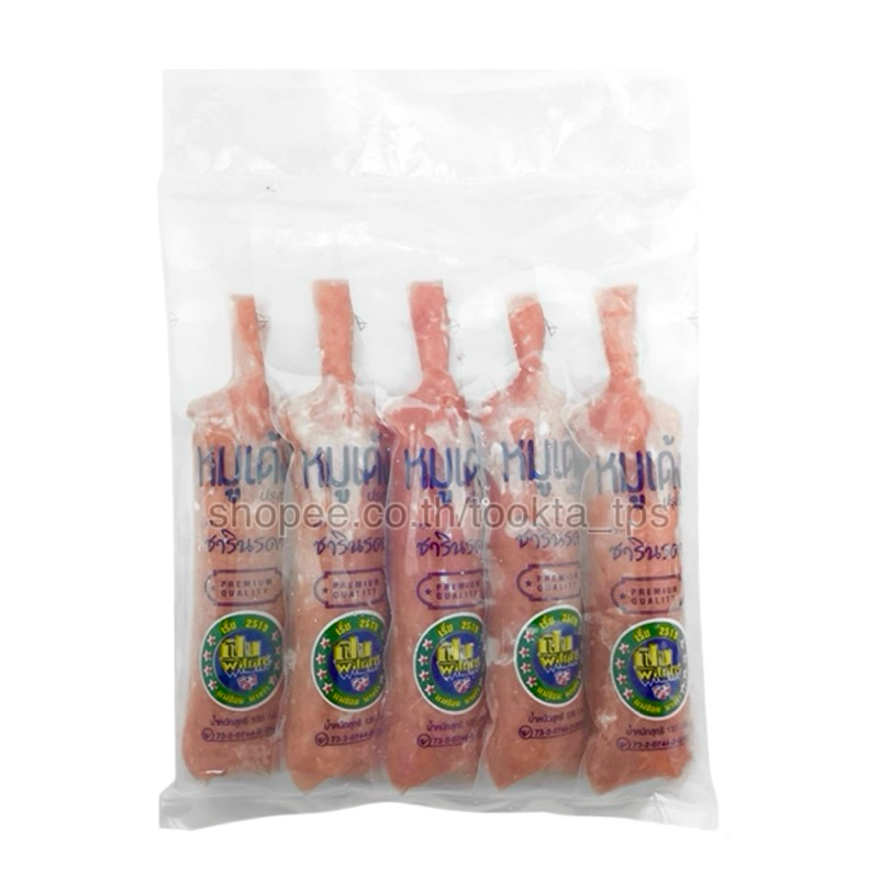 หมูเด้งหลอด หมูเด้งปรุงรส เจ๊รดา 1 แพค 5 หลอด (1 หลอด นน. 135 g.)