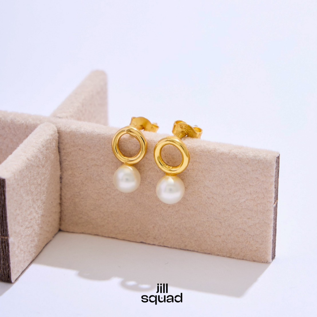 พร้อมส่ง jill squad | bubble stud earring ต่างหูมุกแท้