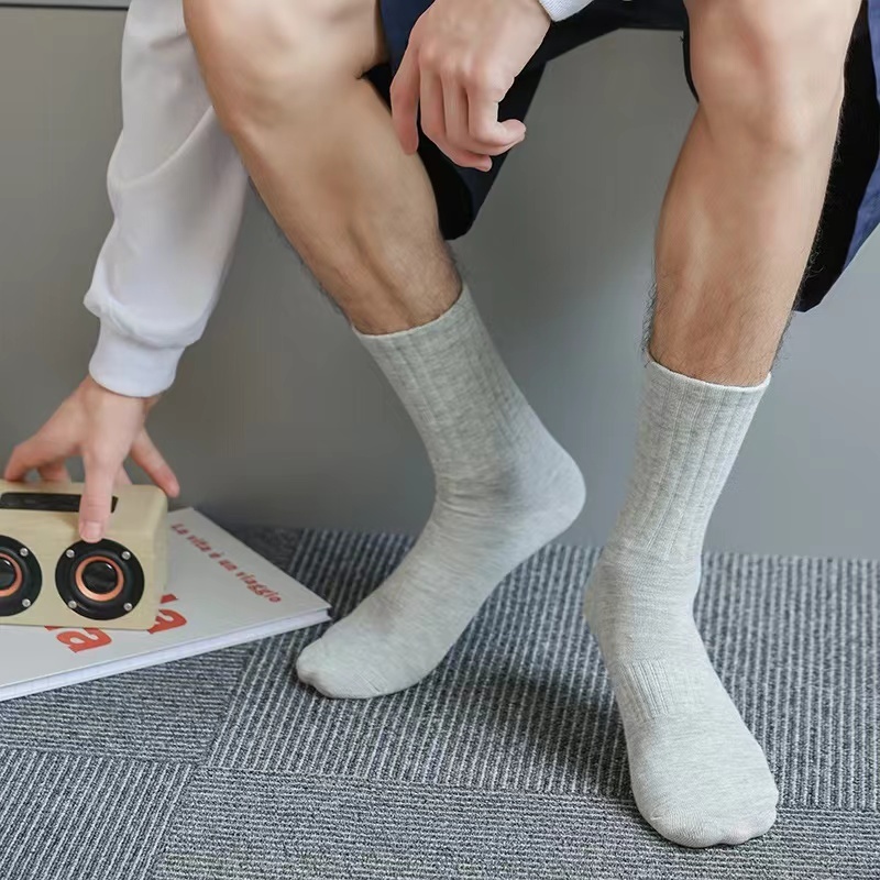 (ได้รับ 2-3 วัน) จัดส่งจากประเทศไทย~กีฬาถุงเท้าผ้าฝ้ายระบายอากาศผู้ชายและผู้หญิงถุงเท้าสูงน่อง - รูปที่ 2