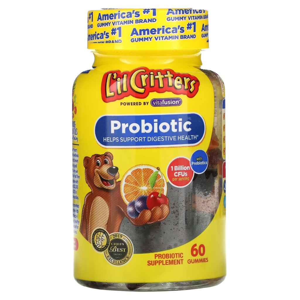 L'il Critters, Probiotic With Prebiotics 60 Gummies ดูแลสุขภาพช่องท้องเจ้าตัวน้อย