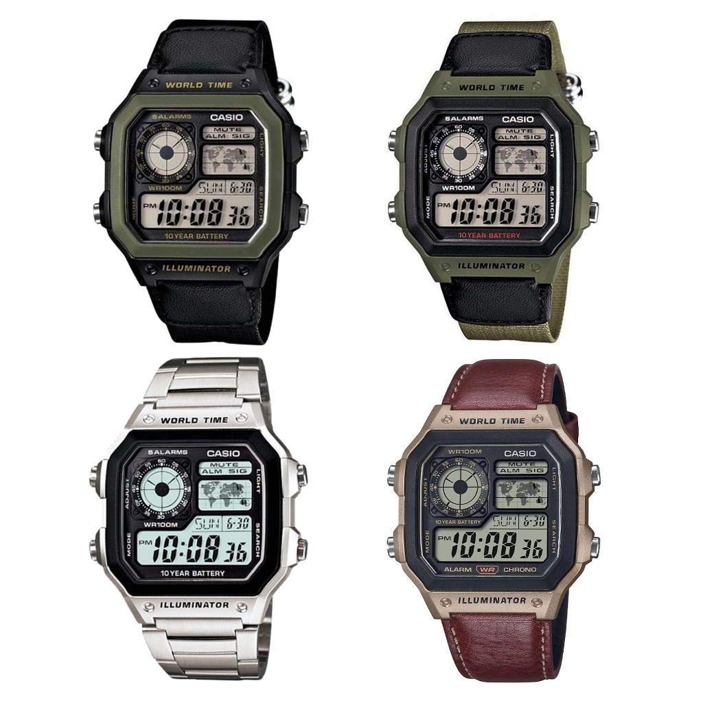 Casio รุ่น  AE-1200,AE-1200WHB,AE-1200WHL,AE-1200WHD(AE-1200WHB-3B,AE-1200WHL-5A,AE-1200WHD-1A)