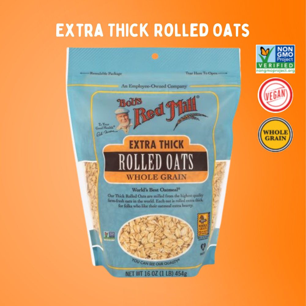 Bob's Red Mill Extra Thick Rolled Oats | ข้าวโอ๊ตแผ่นแบบหนาพิเศษ 454g | Sunshine Market