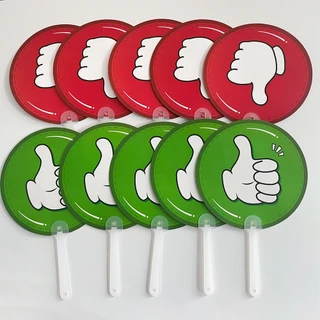 Yes & No Correct & Wrong Thumbs Up & Thumbs Down Double-Side Handheld Signs Board True False Voting Sign Paddles