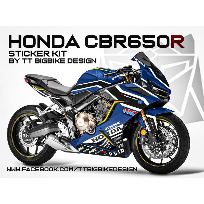 (Mr.AM) ชุดสติ๊กเกอร์ [เกรด Premium] Honda CBR650R (HRC)