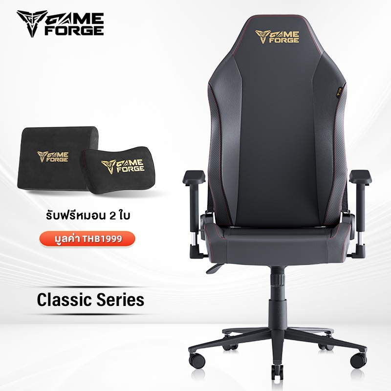 GAMEFORGEเก้าอี้เล่นเกม Gaming Chair Battle Axe Classic Series พนักพิงศีรษะแม่เหล็ก รับประกัน5ปี สนับสนุน COD