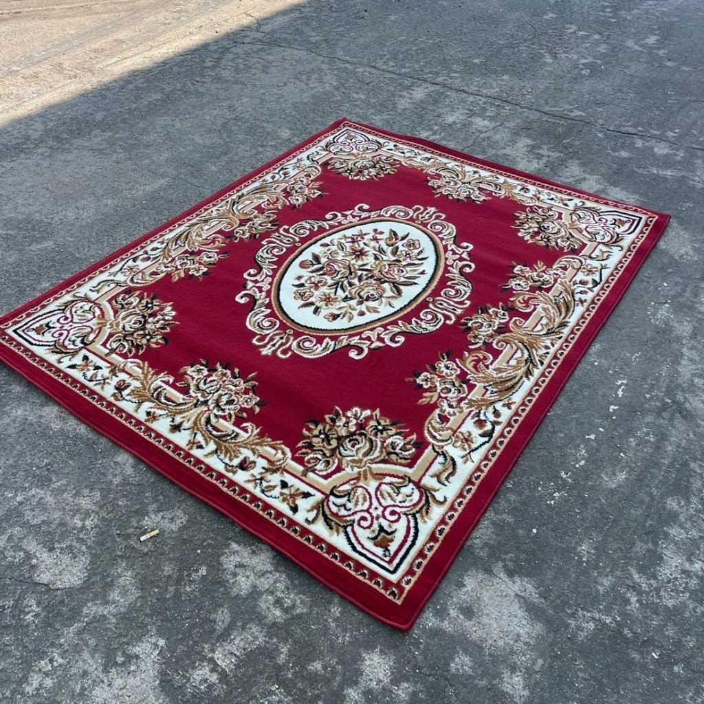 พรมเปอร์เซีย 1.6x2ม.หนา 10มม.พรมทอลายหลุยส์ ทอแน่นขนนุ่มเย็บขอบ พรมปูพื้นตกแต่งบ้าน พรมถวายวัด พรมงานพิธีต่างๆ carpet - รูปที่ 5