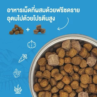 เคลลี่แอนด์โค อาหารสุนัขเกรนฟรี รอว์บูส ผสมฟรีซดราย อาหารสุนัข 2.72 kg. ไม่มีธัญพืชและสัตว์ปีก