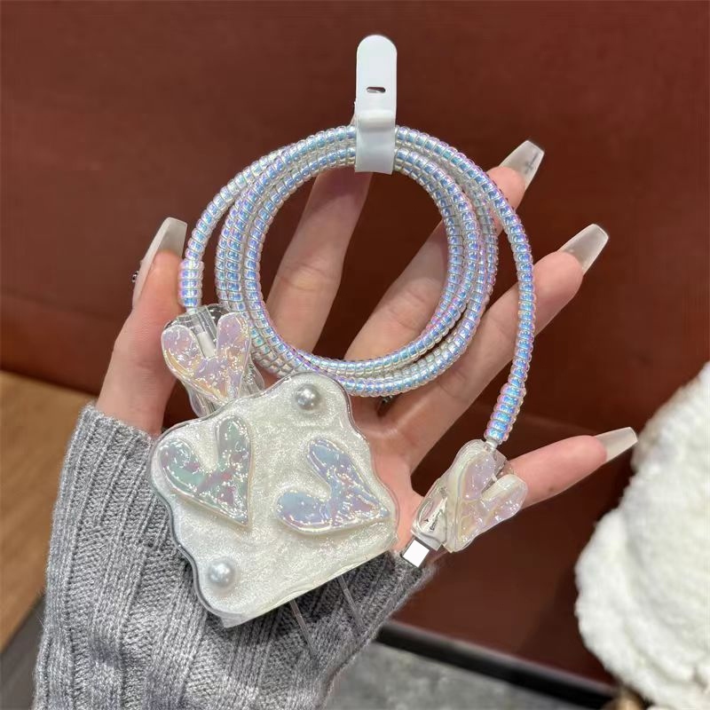 (1ชุด5ชิ้น) เคสถนอมสายชาร์จ 3D น่ารัก สำหรับ Charger Protector เคสป้องกันสายชาร์จแบบสร้างสรรค์เหมาะสำหรับ IP - รูปที่ 5