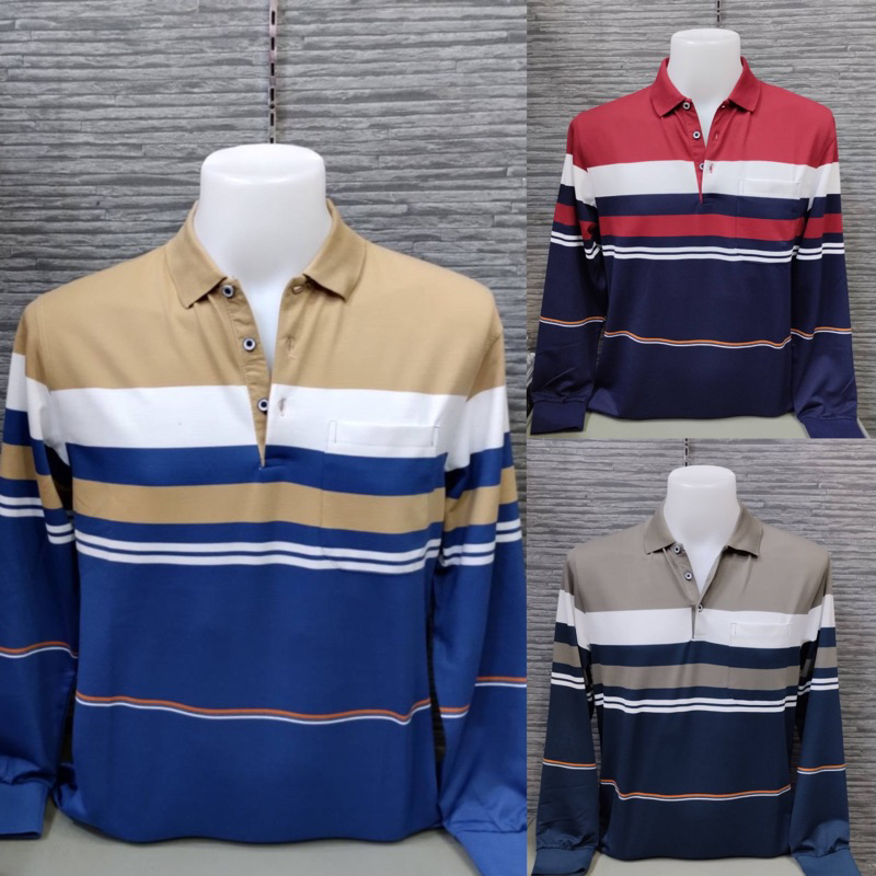 เสื้อคอปกแขนยาวมีกระเป๋า