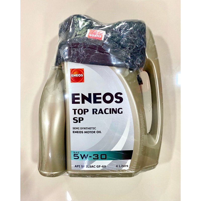 ENEOS TOP RACING SP 5W-30 น้ำมันเครื่องกึ่งสังเคราะห์ 1 ลิตร 4 ลิตร+เสื้อ และ 5 ลิตร+เสื้อ